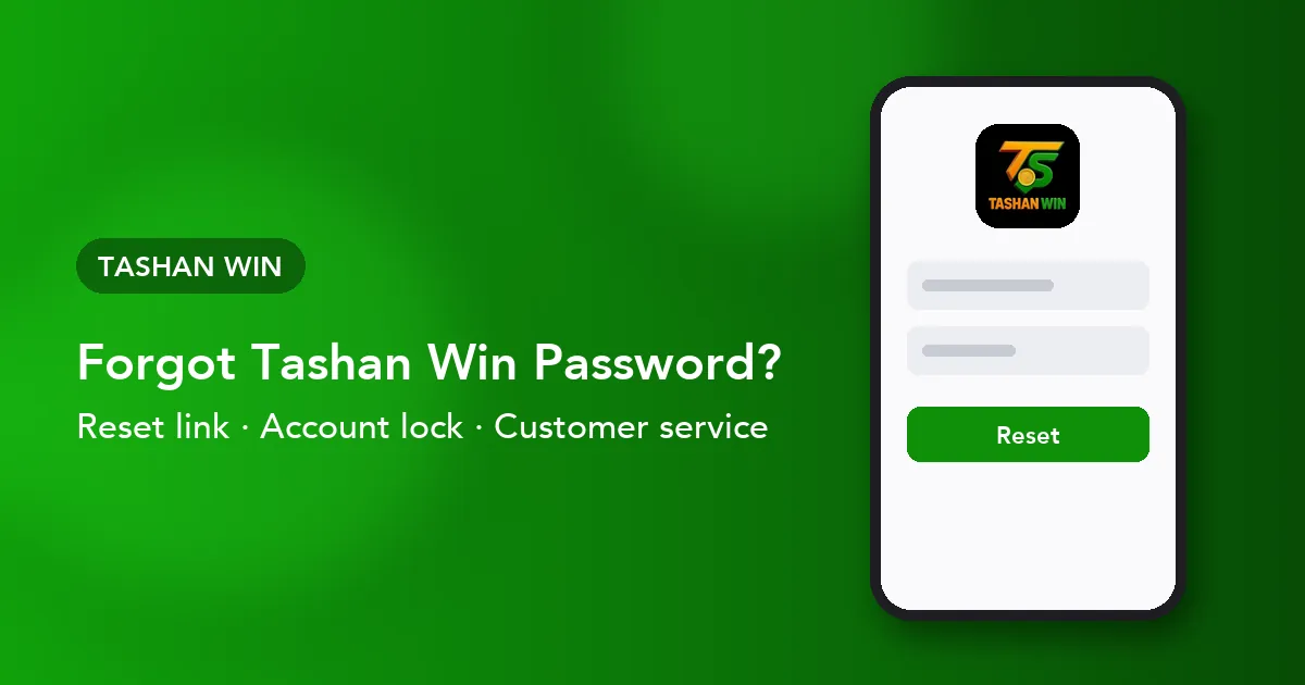 Banner for the Tashan Win forgot password guide with reset and lock topics